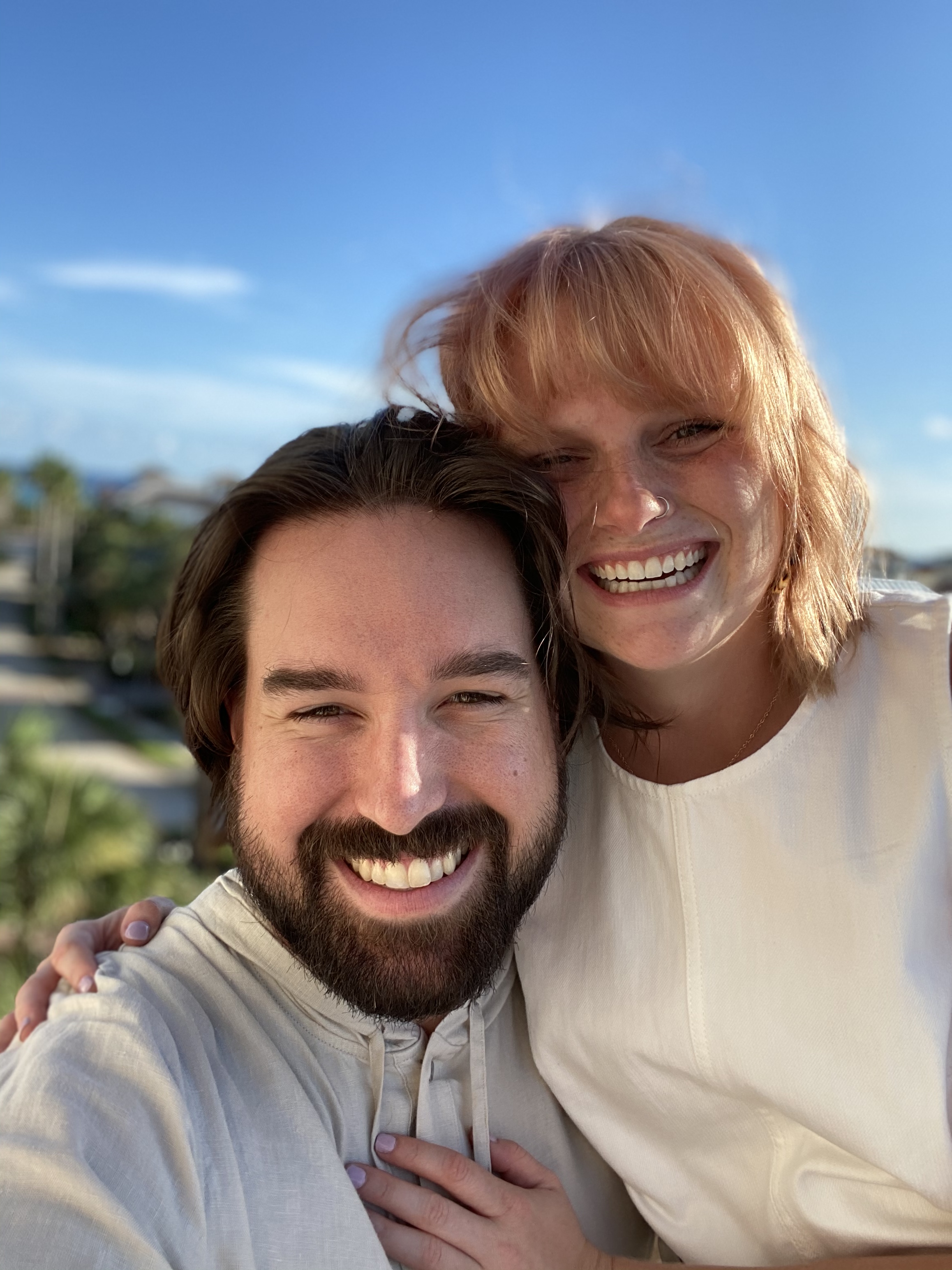 Chris and Paige sunny selfie