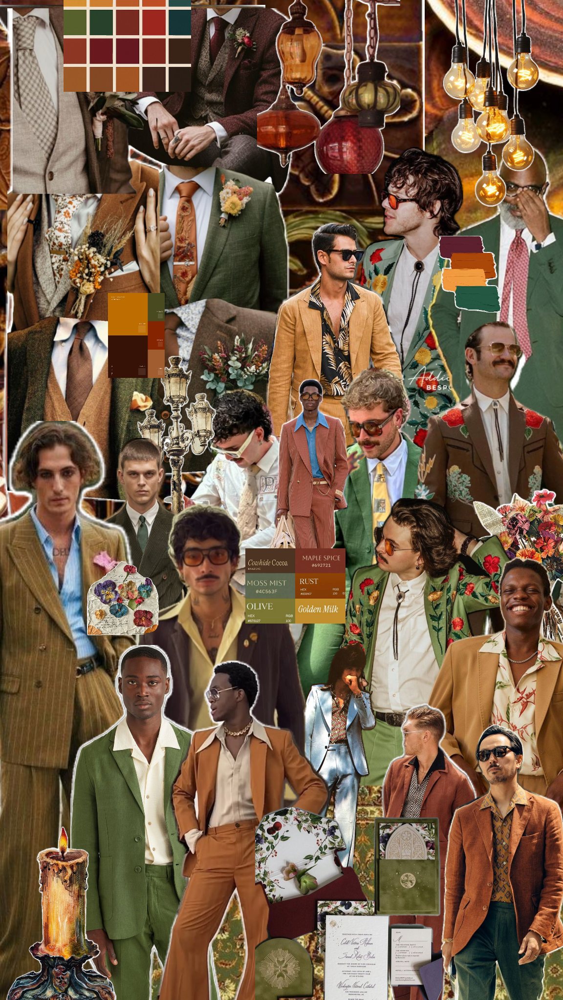 Men's fashion inspiration - earth tones and textured suits