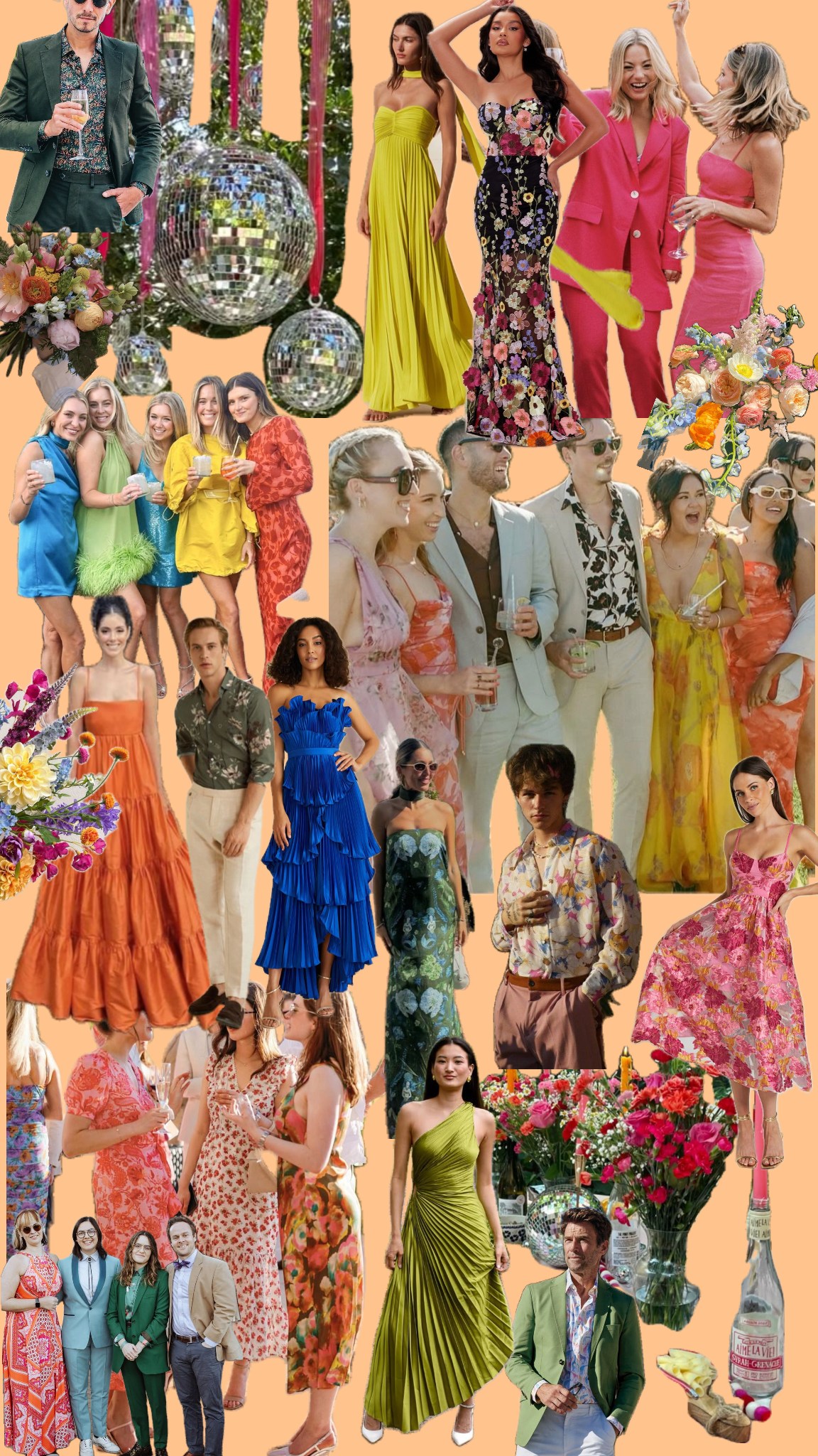 Colorful fashion inspiration - bold fall colors and florals